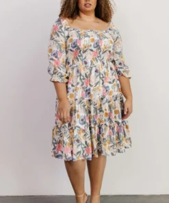 BB Custom Dresses Marta Smocked Midi Dress | Multi Floral 27 BB Custom Dresses Marta Smocked Midi Dress | Multi Floral