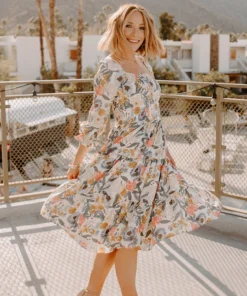 BB Custom Dresses Marta Smocked Midi Dress | Multi Floral 19 BB Custom Dresses Marta Smocked Midi Dress | Multi Floral