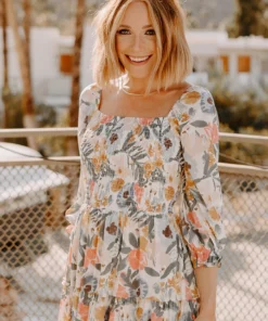 BB Custom Dresses Marta Smocked Midi Dress | Multi Floral 21 BB Custom Dresses Marta Smocked Midi Dress | Multi Floral