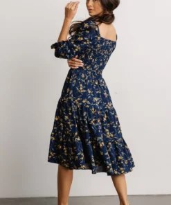 BB Custom Marta Smocked Midi Dress | Navy Floral Dresses 14 BB Custom Marta Smocked Midi Dress | Navy Floral Dresses