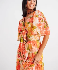 FT Matilda Tiered Maxi Dress | Red Floral Dresses