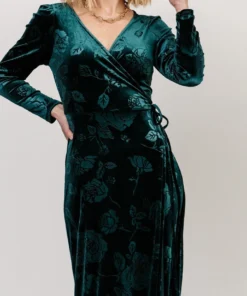 BB Custom Dresses Matthews Embossed Velvet Maxi Dress | Jade 11 BB Custom Dresses Matthews Embossed Velvet Maxi Dress | Jade