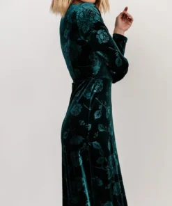 BB Custom Dresses Matthews Embossed Velvet Maxi Dress | Jade 15 BB Custom Dresses Matthews Embossed Velvet Maxi Dress | Jade