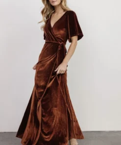 BB Custom Meghan Velvet Wrap Maxi Dress | Bronze Dresses 17 BB Custom Meghan Velvet Wrap Maxi Dress | Bronze Dresses