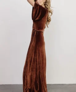 BB Custom Meghan Velvet Wrap Maxi Dress | Bronze Dresses 23 BB Custom Meghan Velvet Wrap Maxi Dress | Bronze Dresses