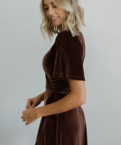 BB Custom Dresses Meghan Velvet Wrap Maxi Dress | Dusty Plum