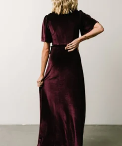 BB Custom Meghan Velvet Wrap Maxi Dress | Eggplant 19 BB Custom Meghan Velvet Wrap Maxi Dress | Eggplant