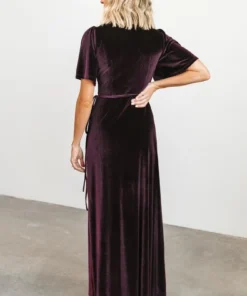 BB Custom Meghan Velvet Wrap Maxi Dress | Eggplant 27 BB Custom Meghan Velvet Wrap Maxi Dress | Eggplant