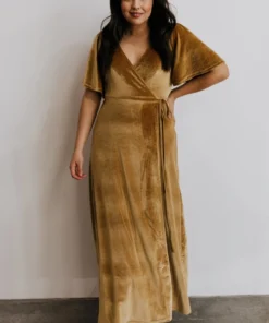 BB Custom Meghan Velvet Wrap Maxi Dress | Gold 13 BB Custom Meghan Velvet Wrap Maxi Dress | Gold