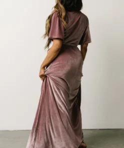 BB Custom Meghan Velvet Wrap Maxi Dress | Orchid Dresses