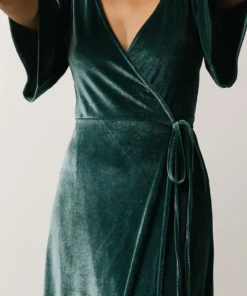 BB Custom Meghan Velvet Wrap Maxi Dress | Persian Blue