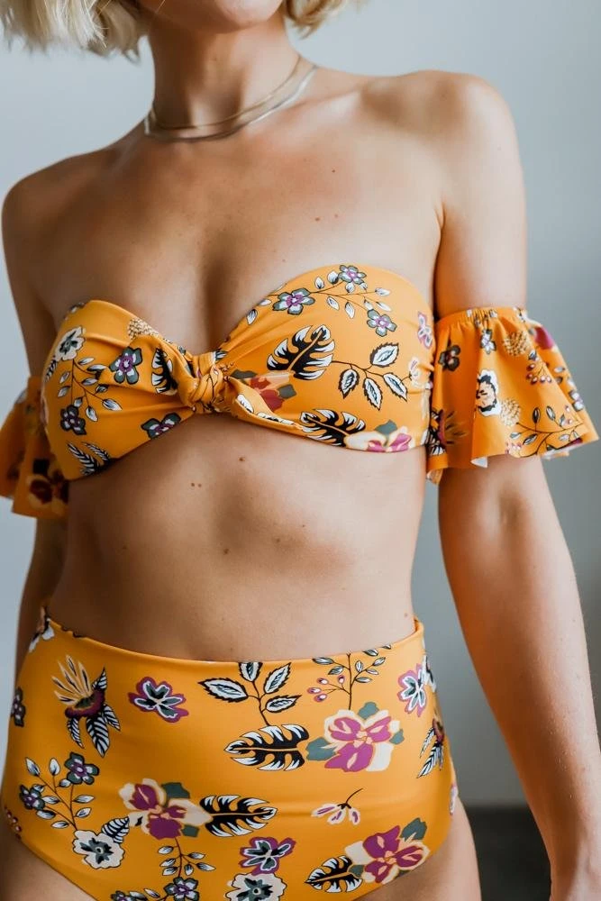 EN Miami Bikini Top | Yellow Floral 4 EN Miami Bikini Top | Yellow Floral