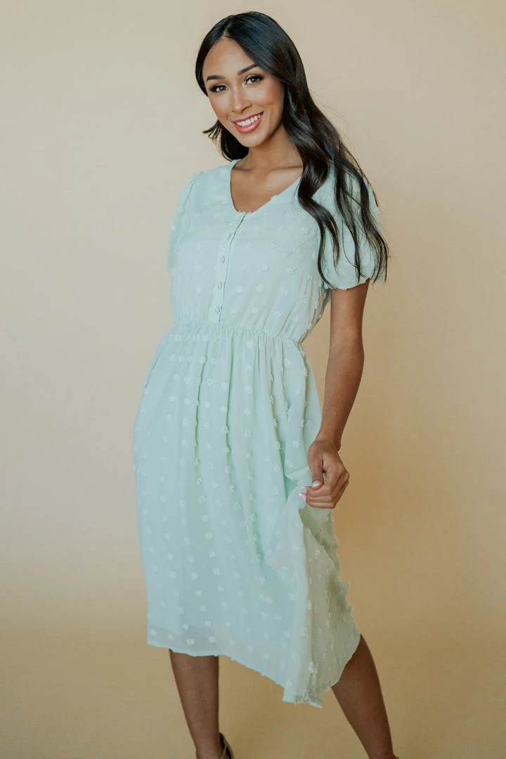 POL Mila Swiss Dot Dress | Sage Dresses 4 POL Mila Swiss Dot Dress | Sage Dresses