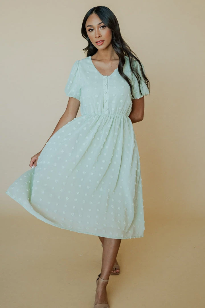 POL Mila Swiss Dot Dress | Sage Dresses 1 POL Mila Swiss Dot Dress | Sage Dresses