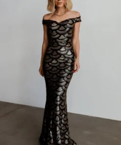 RR Dresses Milan Sequin Gown | Black + Gold 19 RR Dresses Milan Sequin Gown | Black + Gold