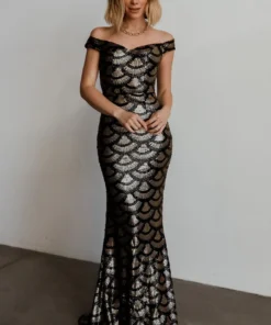 RR Dresses Milan Sequin Gown | Black + Gold 15 RR Dresses Milan Sequin Gown | Black + Gold