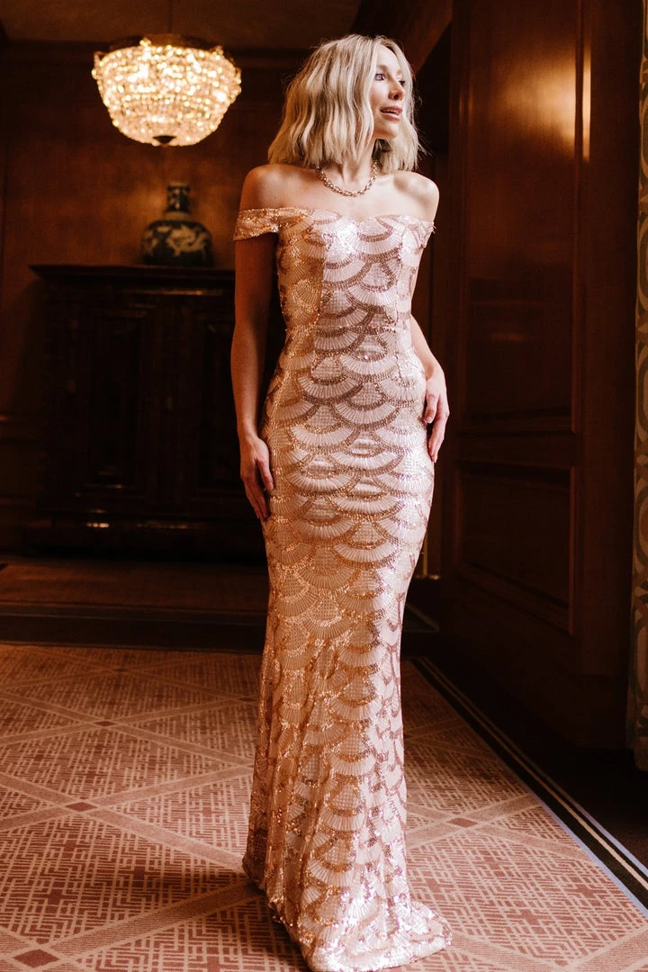 RR Milan Sequin Gown | Rose Gold Dresses 1 RR Milan Sequin Gown | Rose Gold Dresses