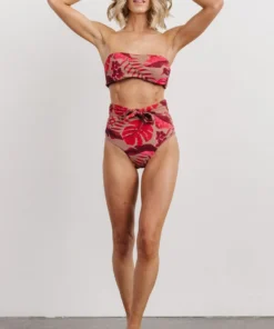EN Milos Bikini Top | Red Monstera Print 9 EN Milos Bikini Top | Red Monstera Print