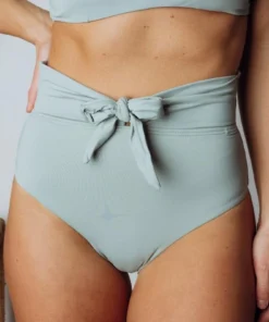 EN Milos High Waist Tie Bikini Bottom | Sage Swim
