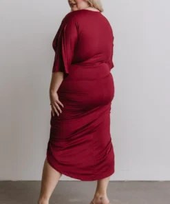 DD Mimi Midi Dress | Burgundy Dresses