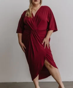 DD Mimi Midi Dress | Burgundy Dresses