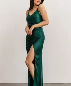 RR Monet Satin Gown | Emerald