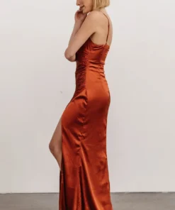RR Monet Satin Gown | Rust Dresses