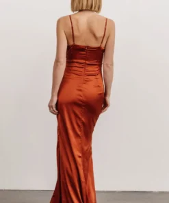 RR Monet Satin Gown | Rust Dresses