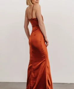 RR Monet Satin Gown | Rust Dresses