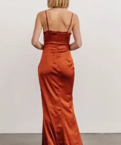 RR Monet Satin Gown | Rust Dresses