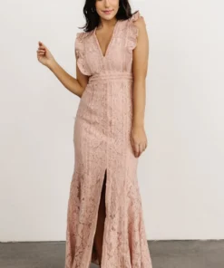 BB Custom Monroe Lace Dress | Blush 17 BB Custom Monroe Lace Dress | Blush