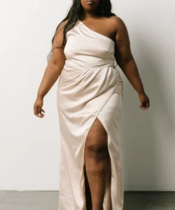 SL Dresses Morgan One Shoulder Gown | Champagne