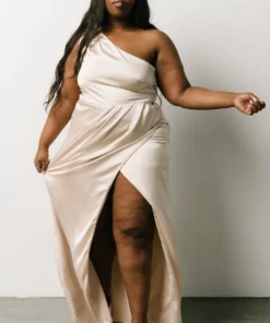 SL Dresses Morgan One Shoulder Gown | Champagne