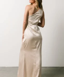 SL Dresses Morgan One Shoulder Gown | Champagne