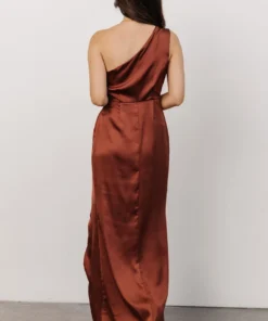 SL Morgan One Shoulder Gown | Cinnamon 8 SL Morgan One Shoulder Gown | Cinnamon