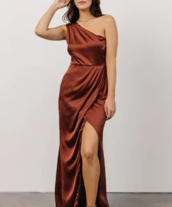 SL Morgan One Shoulder Gown | Cinnamon
