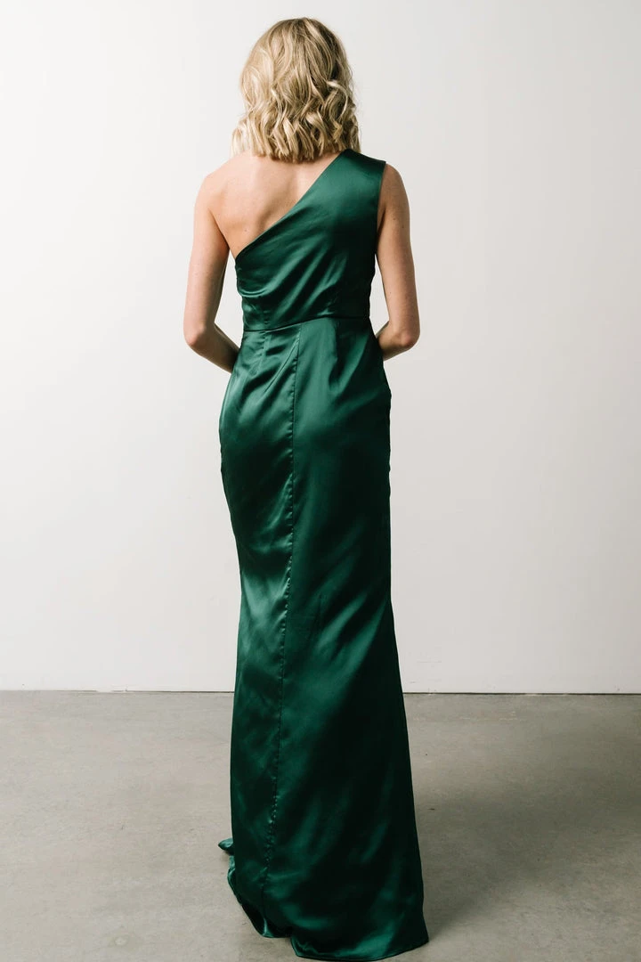 SL Morgan One Shoulder Gown | Emerald Dresses 4 SL Morgan One Shoulder Gown | Emerald Dresses