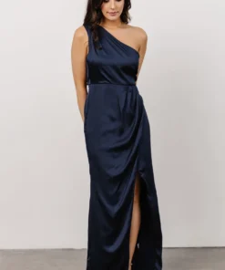 SL Morgan One Shoulder Gown | Navy Dresses