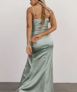 RR Monet Satin Gown | Sage Dresses
