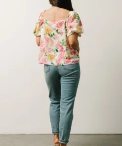 FT Nancy Top | Ivory Multi Floral Tops 11 FT Nancy Top | Ivory Multi Floral Tops