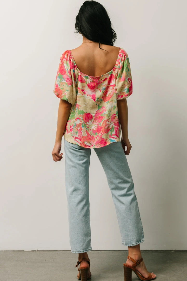 FT Tops Nancy Top | Multi Floral 4 FT Tops Nancy Top | Multi Floral