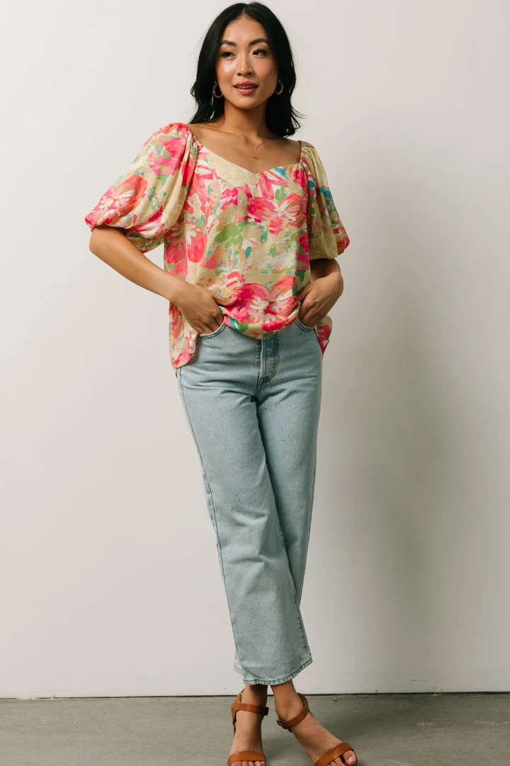 FT Tops Nancy Top | Multi Floral 2 FT Tops Nancy Top | Multi Floral