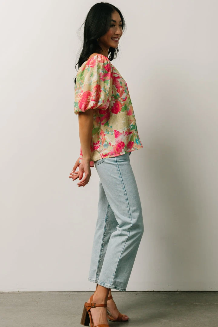 FT Tops Nancy Top | Multi Floral 7 FT Tops Nancy Top | Multi Floral