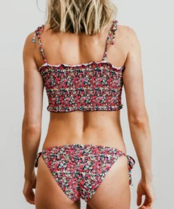 BJB Nikki Neon Floral Bikini Top