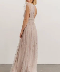 Soi Dresses Nova Shimmer Maxi Dress | Dusty Lilac