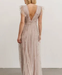 Soi Dresses Nova Shimmer Maxi Dress | Dusty Lilac