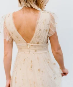 Soi Nova Shimmer Maxi Dress | Gold