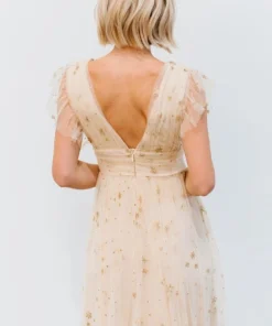 Soi Nova Shimmer Maxi Dress | Gold