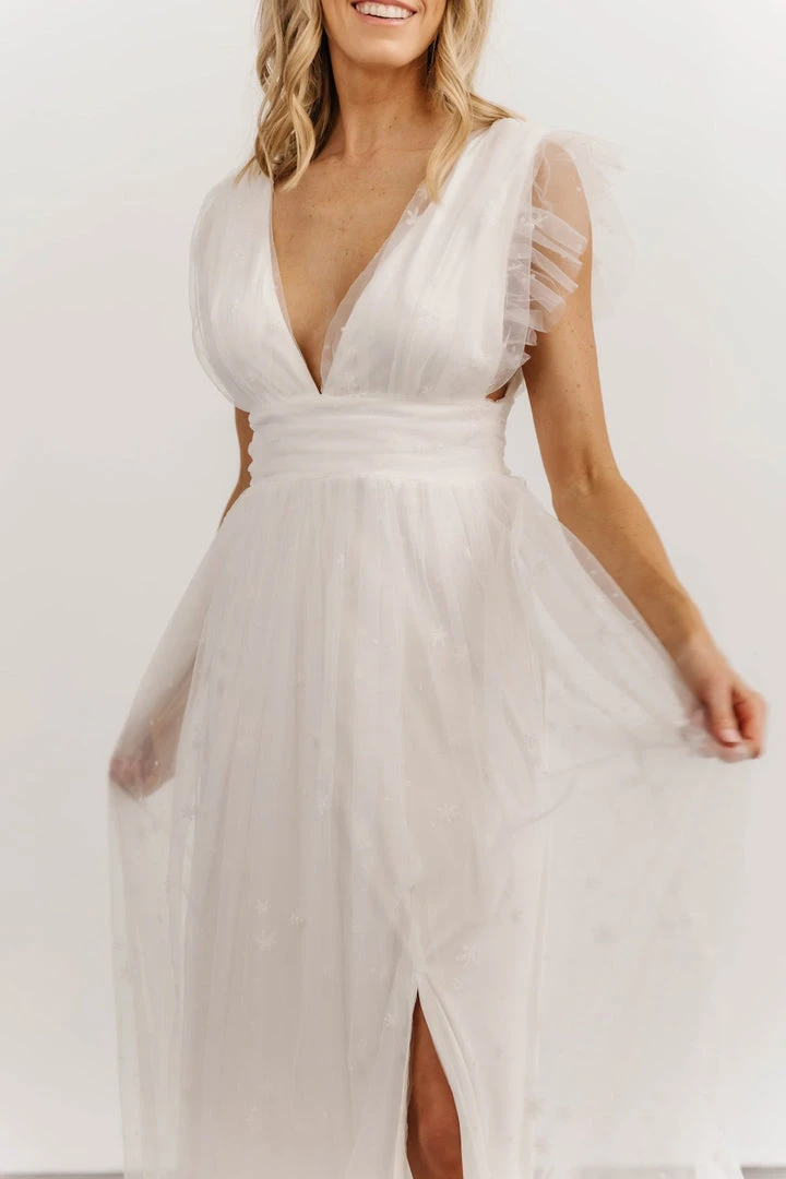 Soi Dresses Nova Shimmer Maxi Dress | White 10 Soi Dresses Nova Shimmer Maxi Dress | White