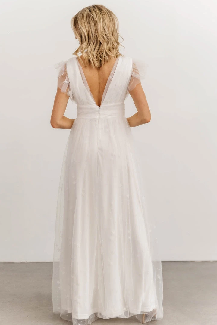 Soi Dresses Nova Shimmer Maxi Dress | White 7 Soi Dresses Nova Shimmer Maxi Dress | White